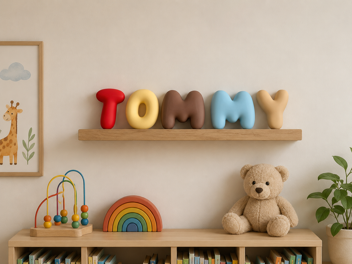 Custom Bubble Letter Wall Decor