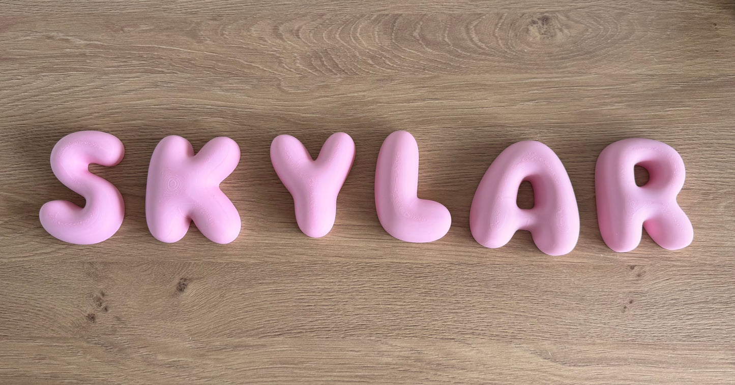 Custom Bubble Letter Wall Decor