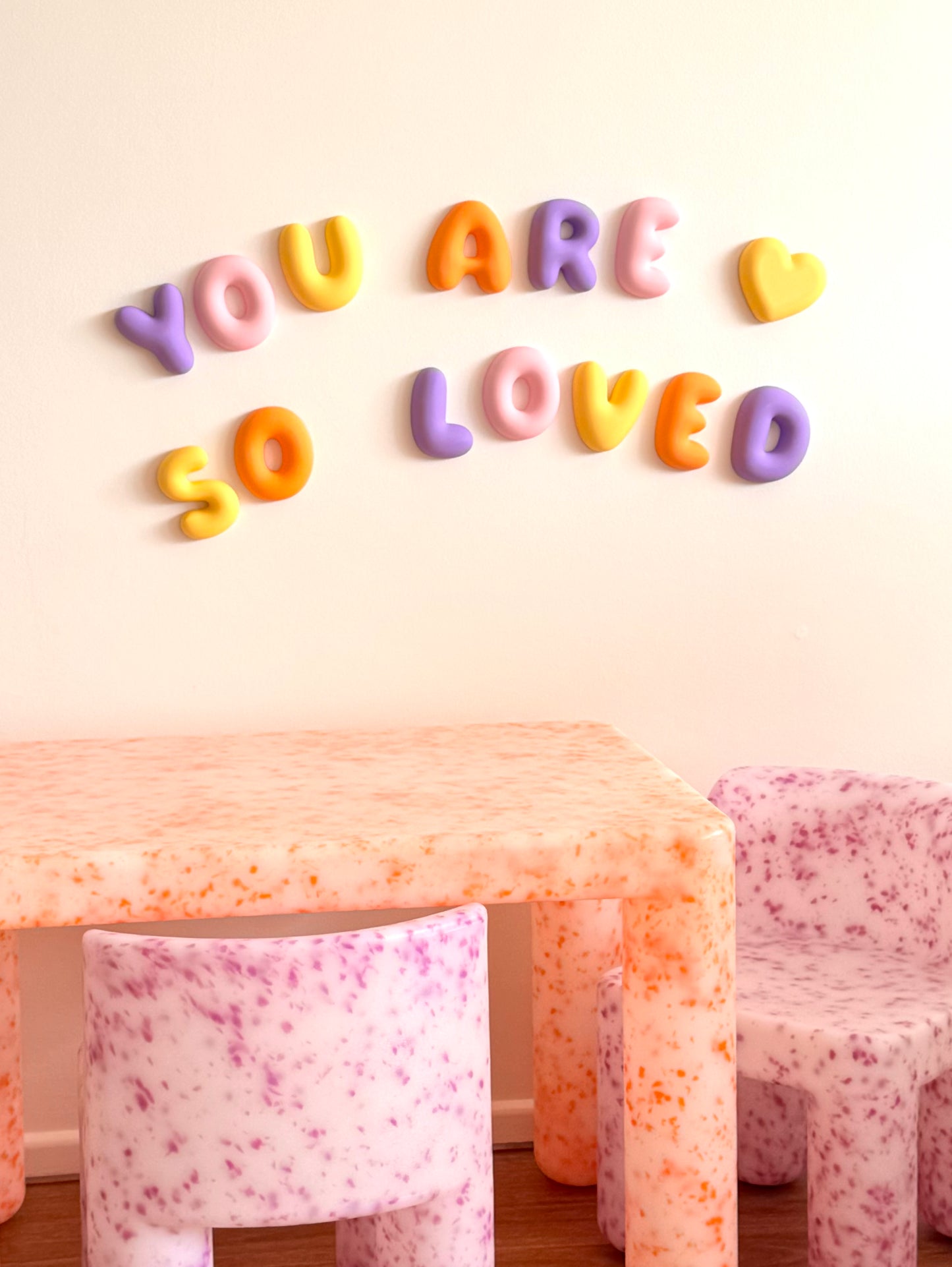Custom Bubble Letter Wall Decor