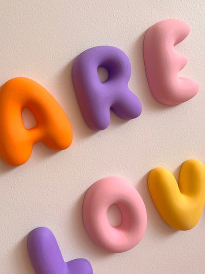 Custom Bubble Letter Wall Decor