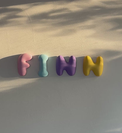 Custom Bubble Letter Wall Decor